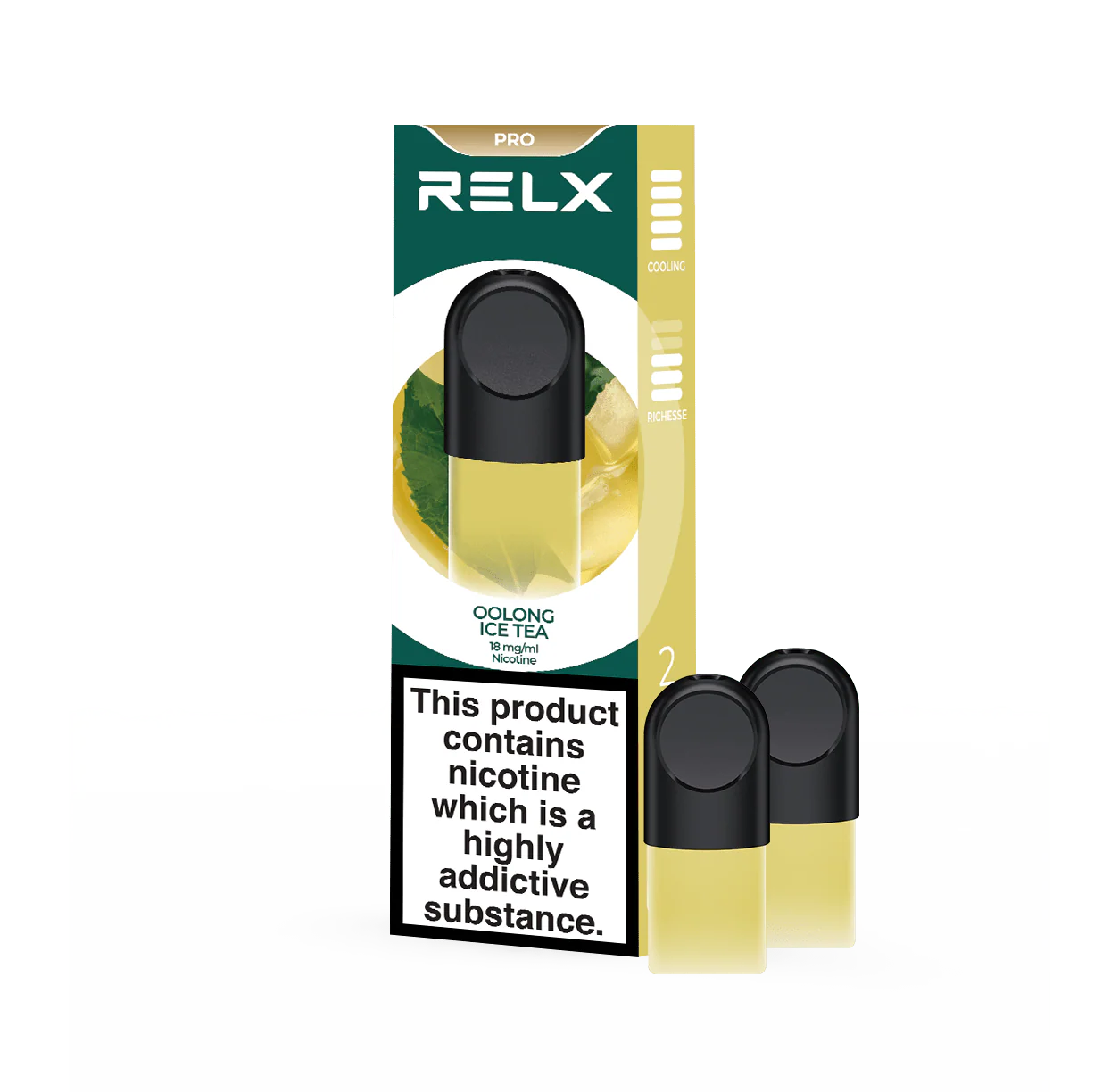 RELX Pod Pro Oolong Ice Tea Flavors 18mg/ml Nicotine - Six Pandas